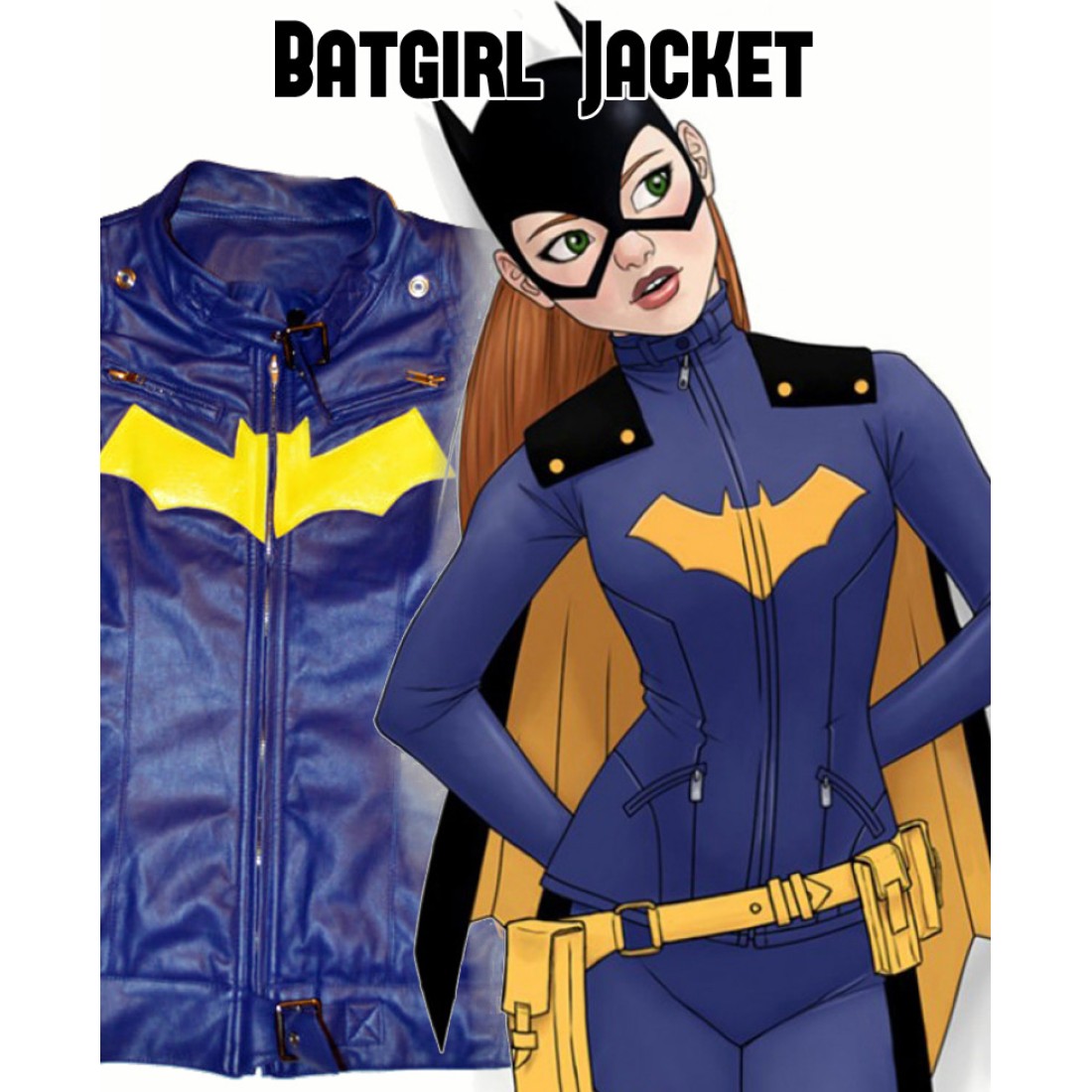 Batgirl Blue Leather Jacket