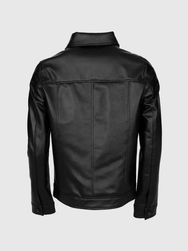 Men Black Motorcycle Leather Jacket