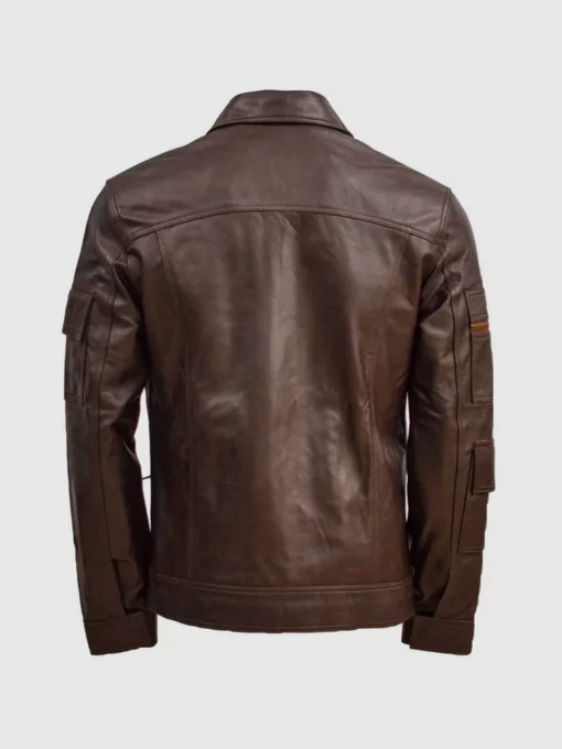 Men’s Waxed Biker Leather Jacket