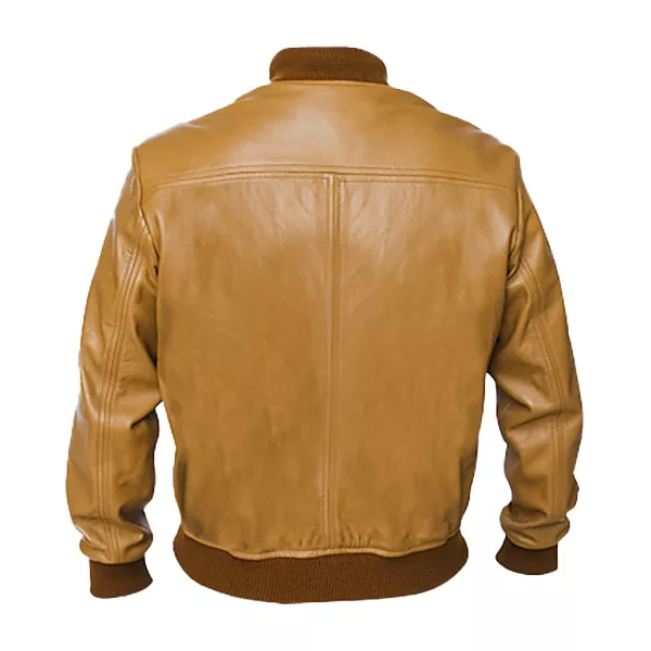 Men Camel Brown Bomber Jacket