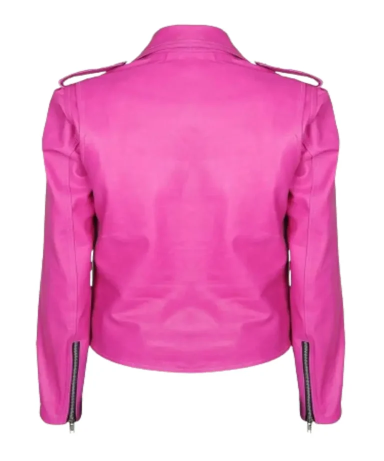 Hot Pink Leather Jacket