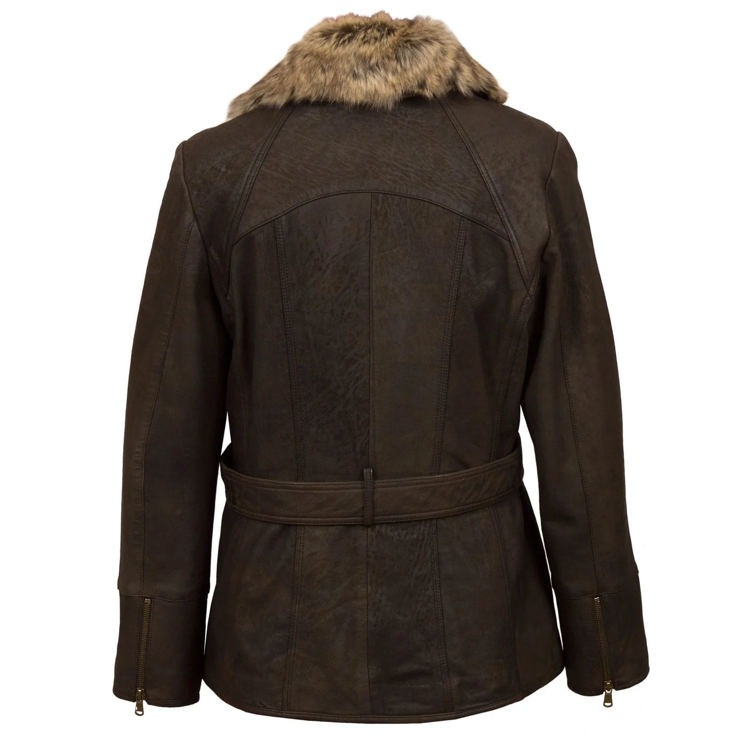 WOMEN'S BROWN LEATHER JACKET