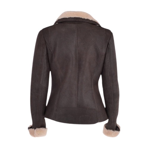 Women’s Luxury Aviator Shearling Bomber Jacket